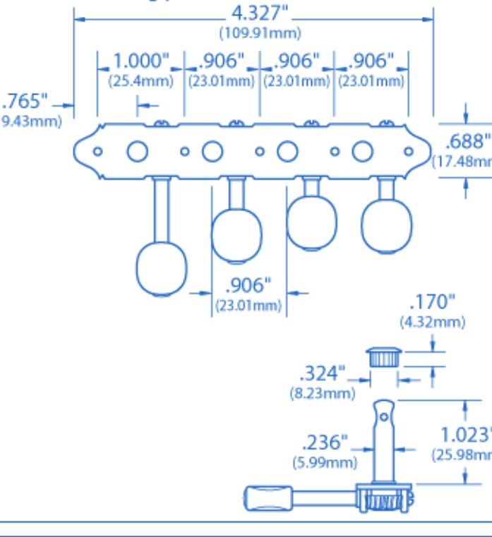Grover Tuners - F Style - Image 4
